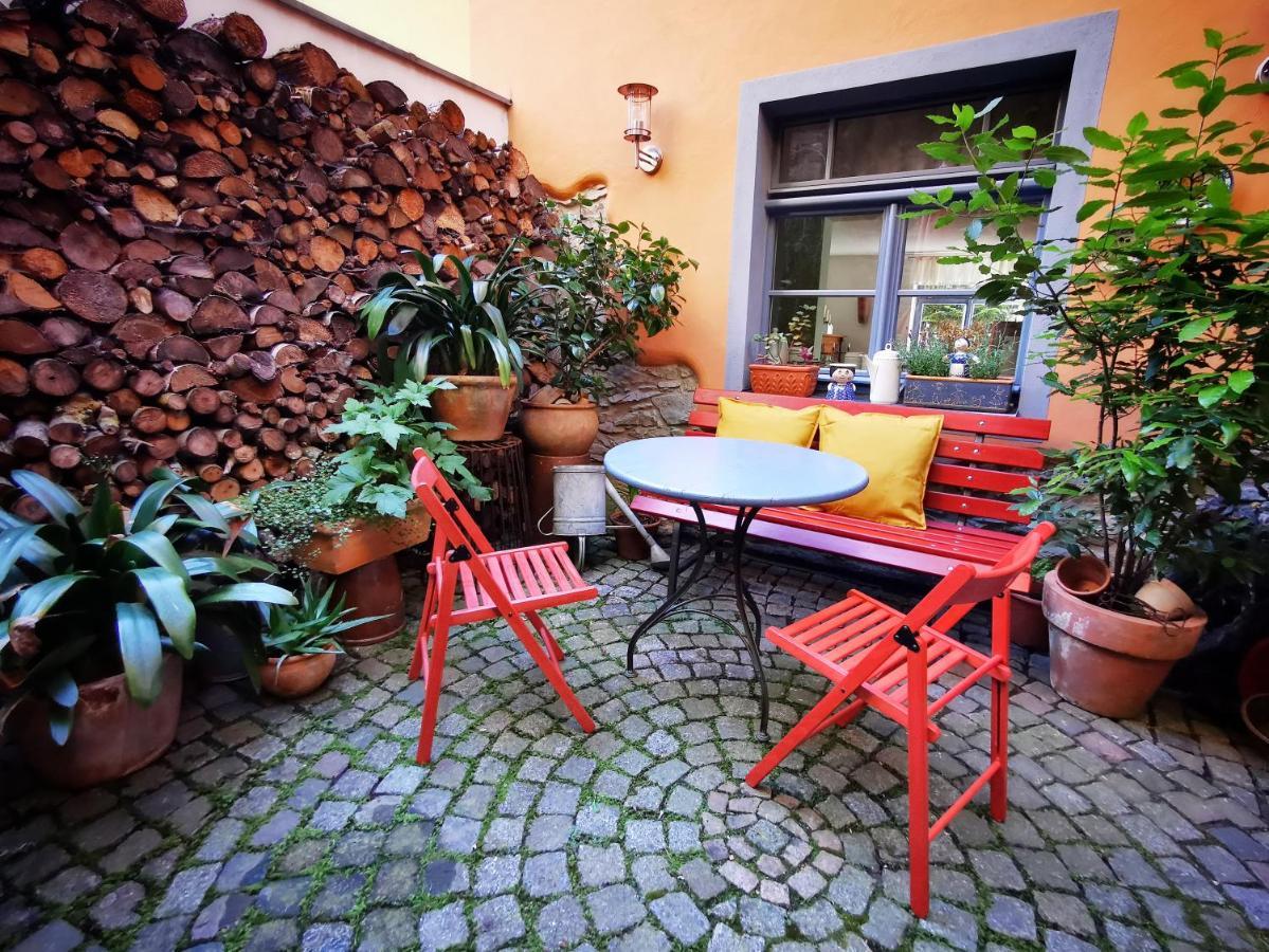 Charmantes Apartment Siebenschlaefer - Ferienwohnung Cafe 7 Weida Buitenkant foto